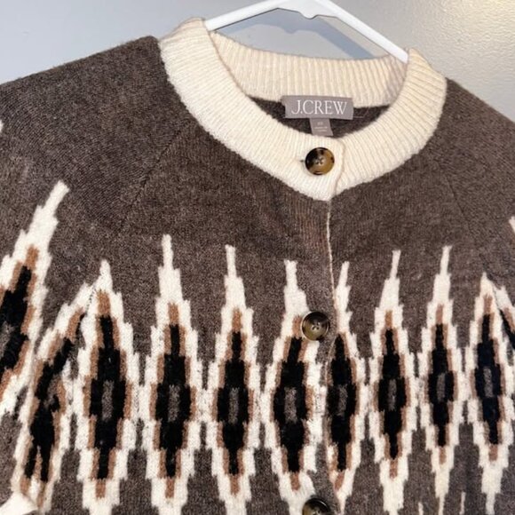 J. Crew fair isle cardigan. Small. 24% merino wool, 12% alpaca - Picture 1 of 10